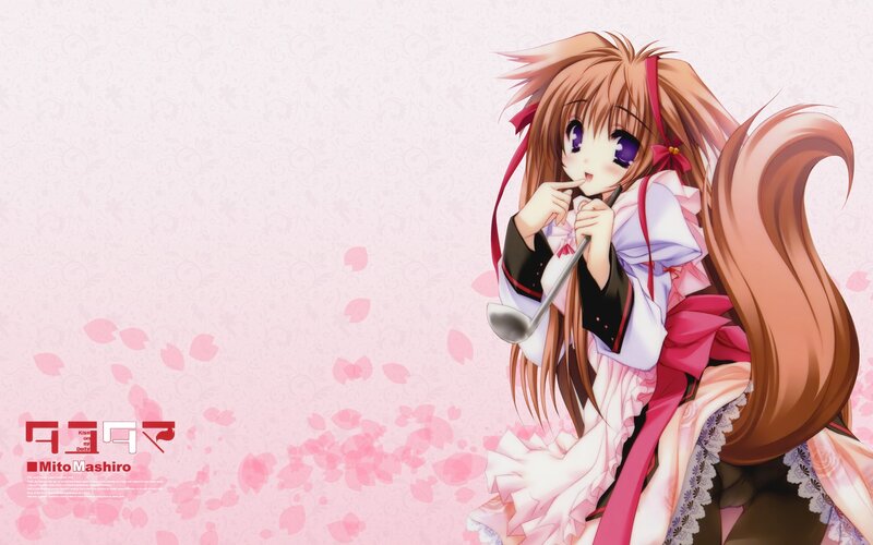 Anime Girl with Spoon — Pink, Playful