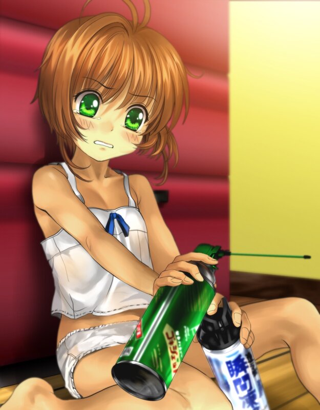 anime girl with spray cans