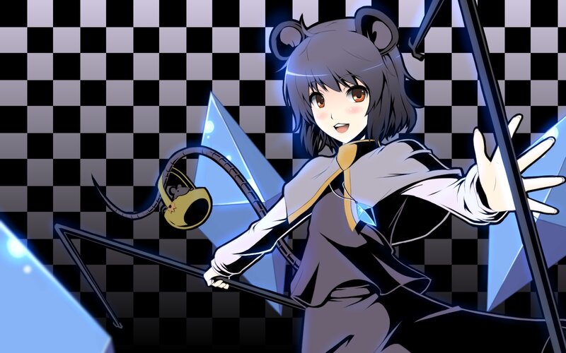 anime girl with staff