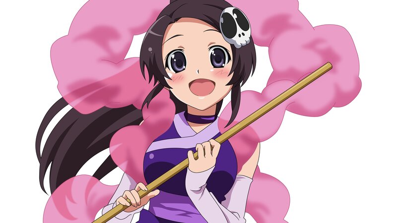 anime girl with staff