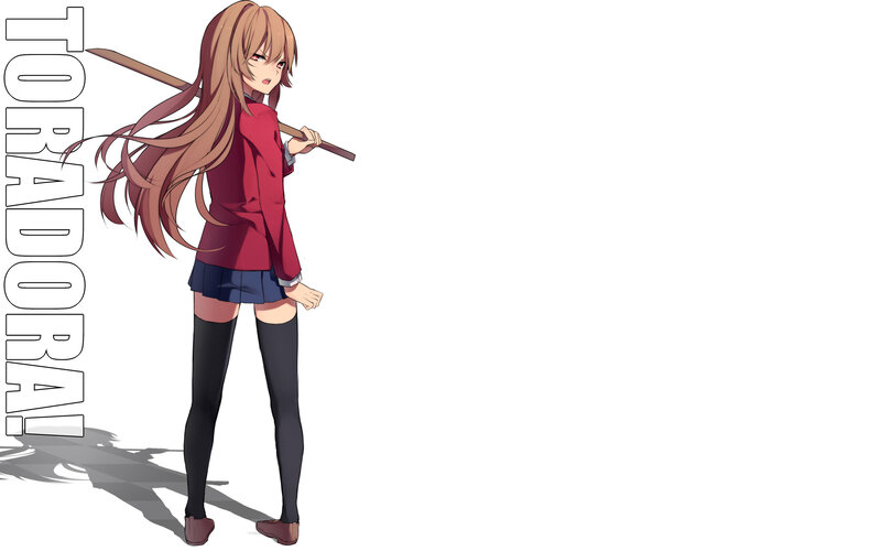 Anime girl with staff