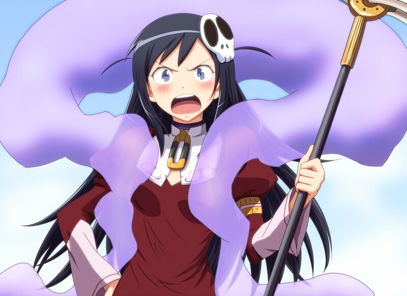 anime girl with staff