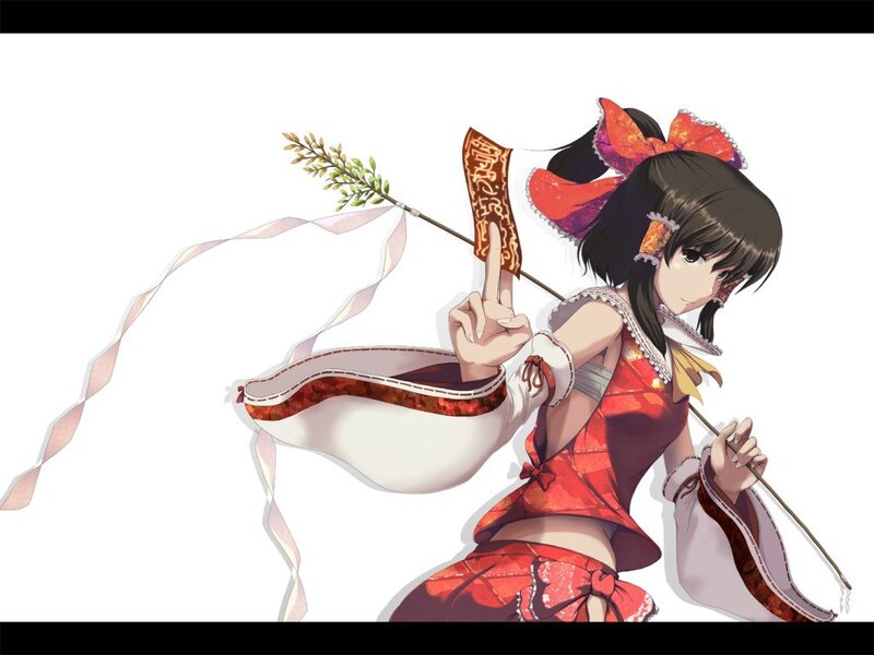 anime girl with staff