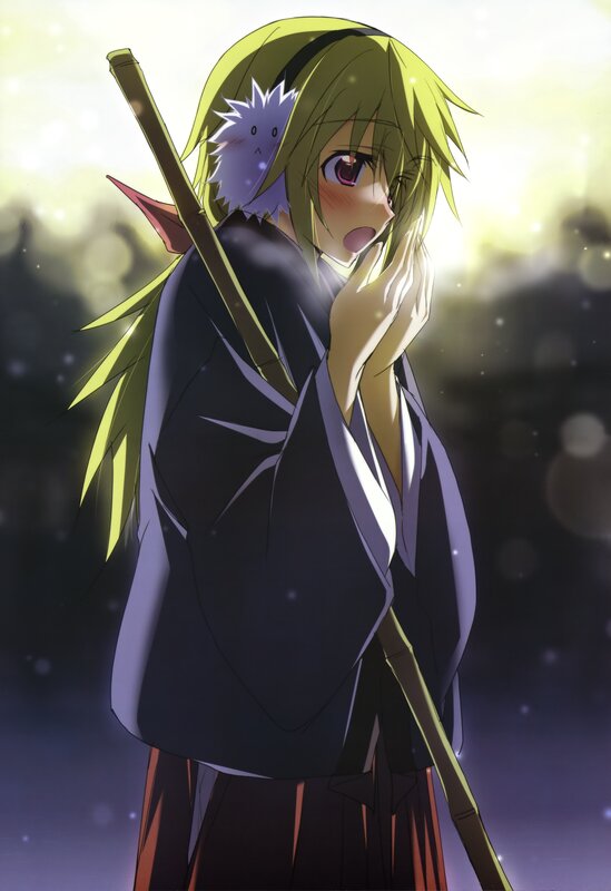 anime girl with staff