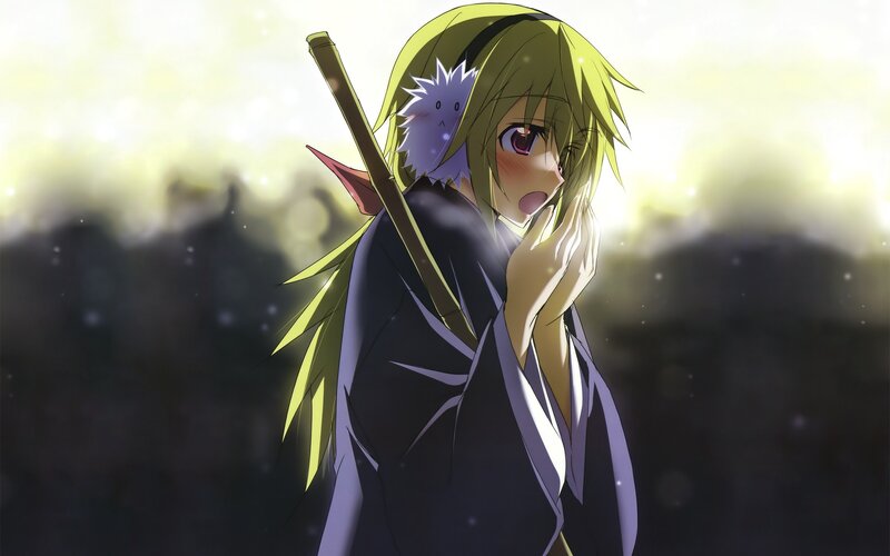 anime girl with staff