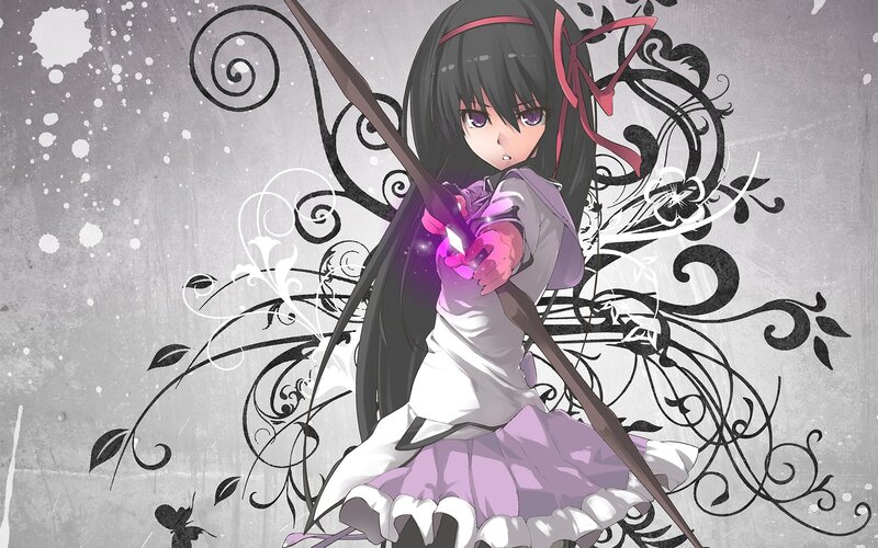 anime girl with staff