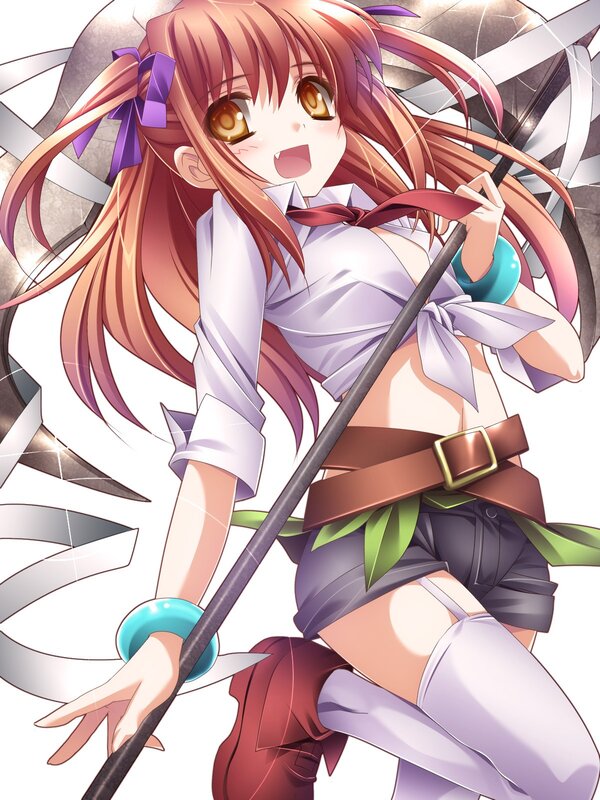 anime girl with staff