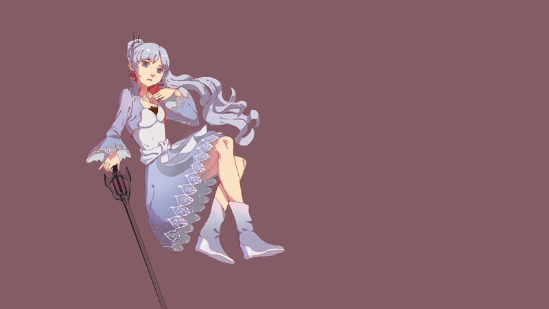 anime girl with staff