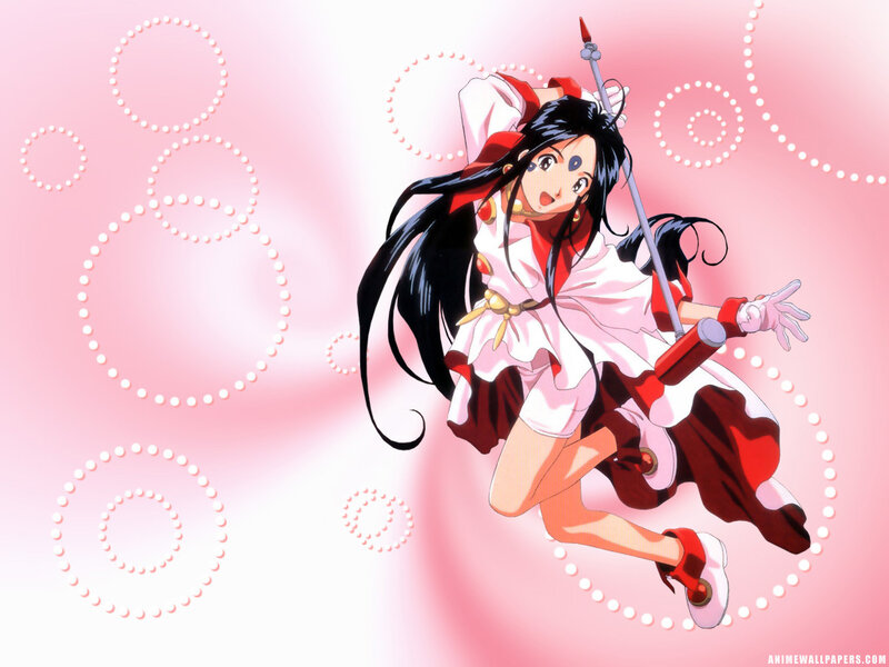 anime girl with staff