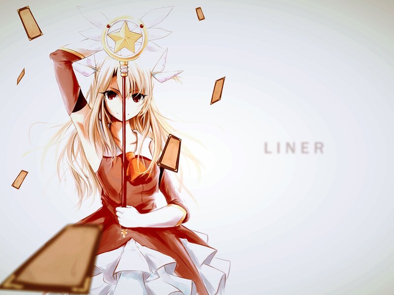 Anime Girl with Staff — White, Calm, Digital Art, Wings