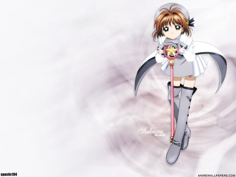 Anime Girl with Staff — White, Calm, Hat