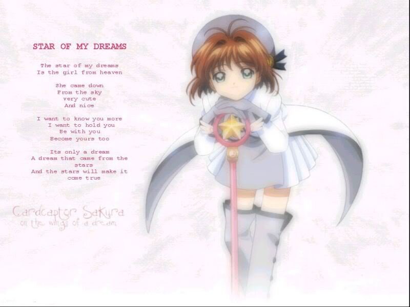 Anime Girl with Staff — White, Dreamy
