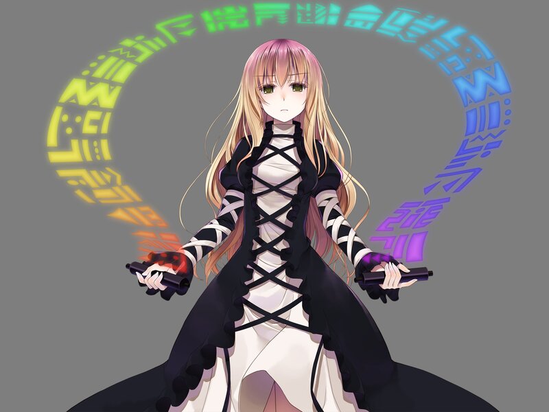 Anime Girl with Staffs