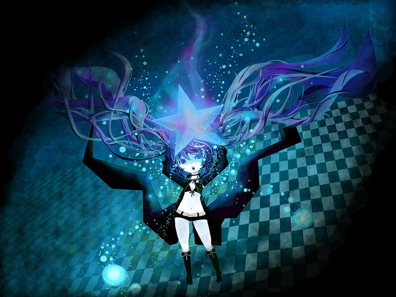 Anime Girl with Star — Blue, Dramatic