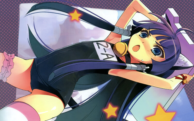 anime girl with star effects