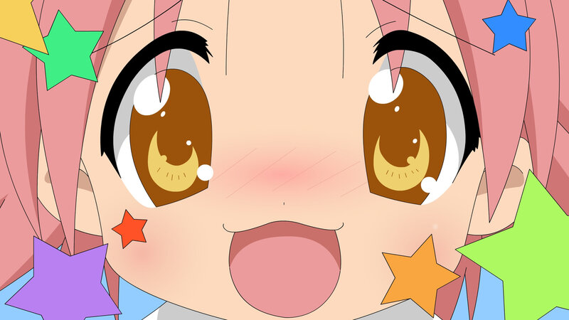 anime girl with star effects