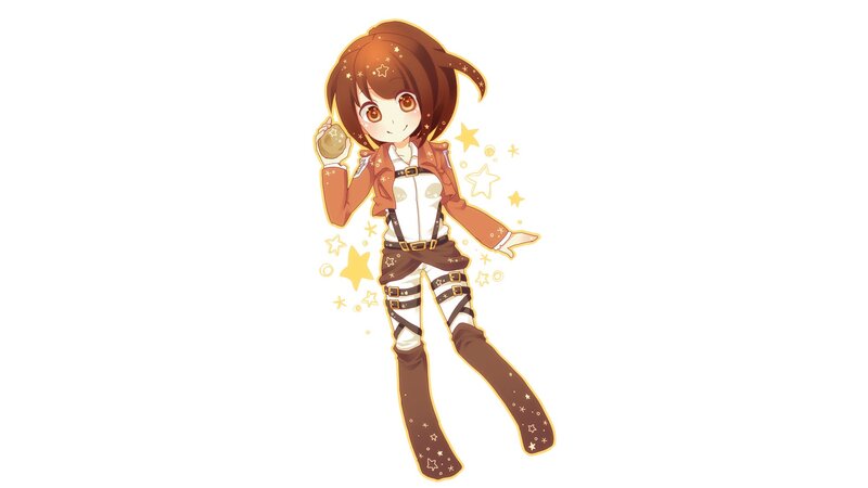anime girl with star effects