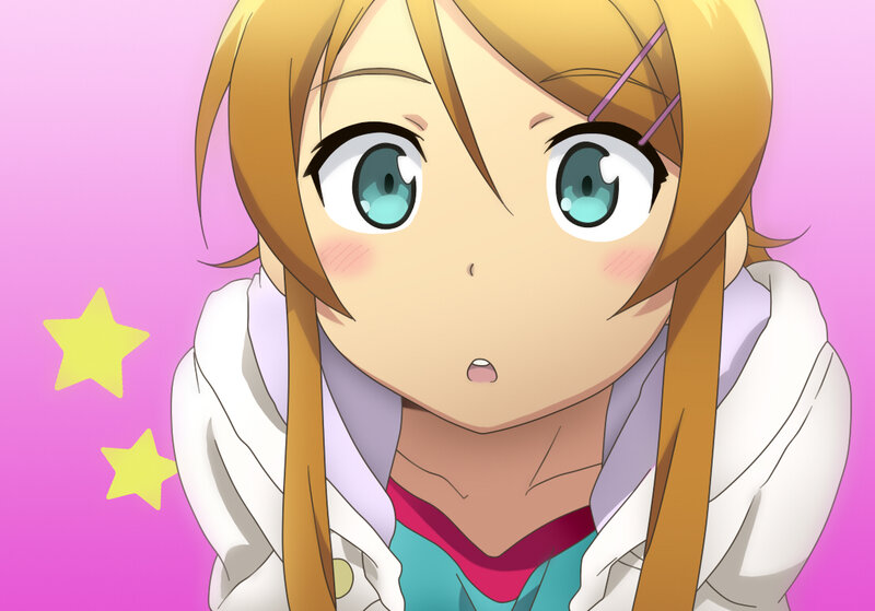 anime girl with star eyes