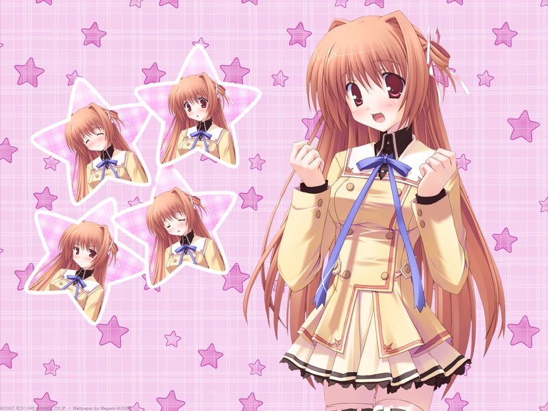 Anime girl with star frames