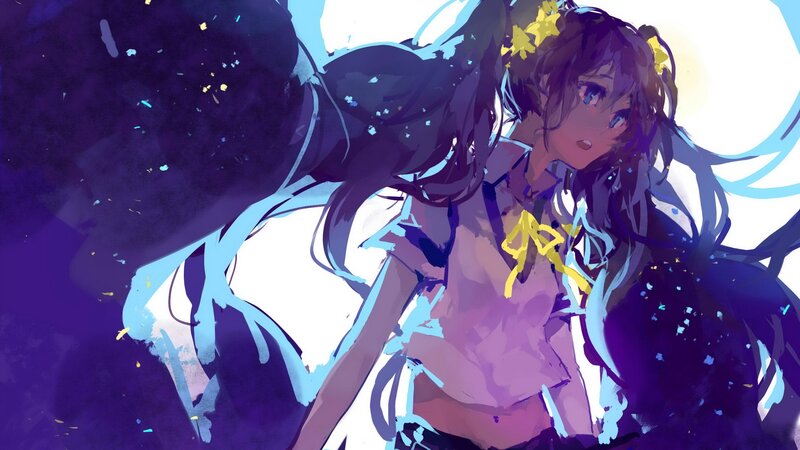 anime girl with star hair accessory