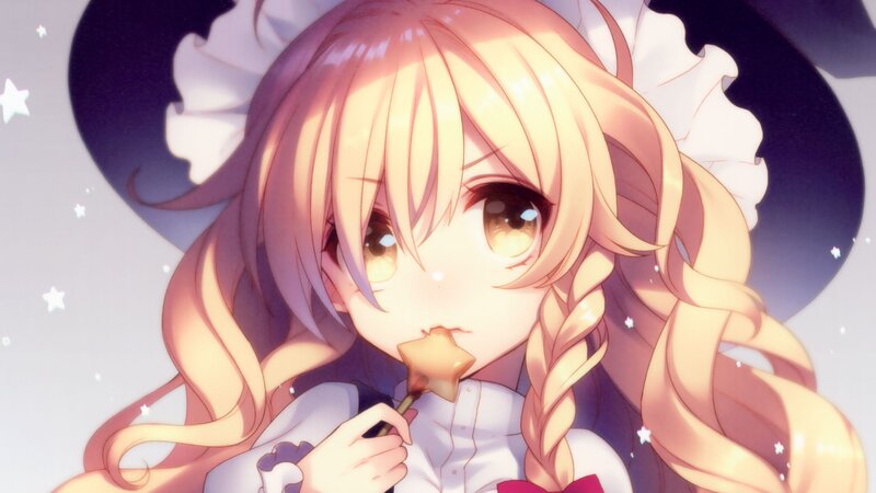 Anime Girl with Star Lollipop — Pink