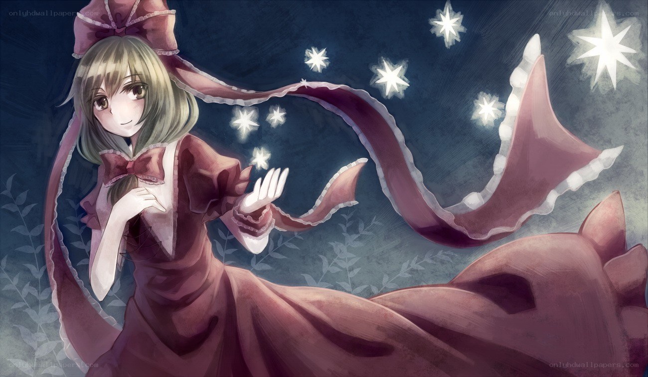 anime girl with star magic
