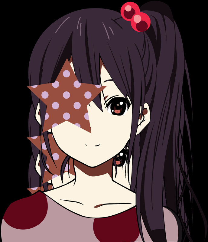 anime girl with star mask