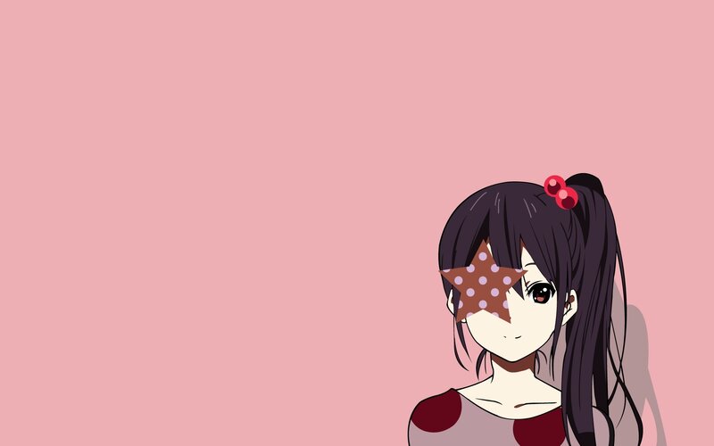 anime girl with star mask