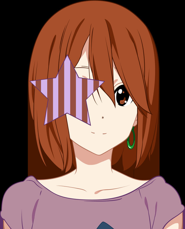 anime girl with star mask
