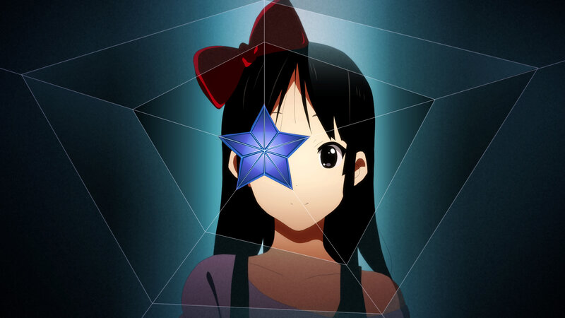 anime girl with star over eye