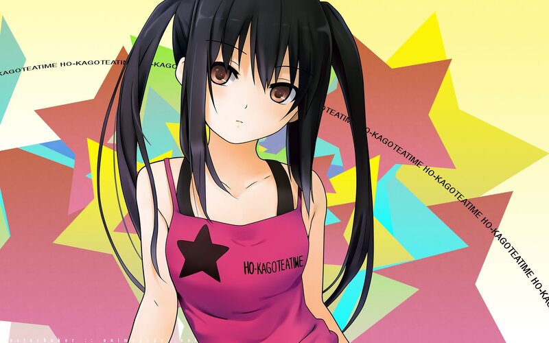 anime girl with star shirt