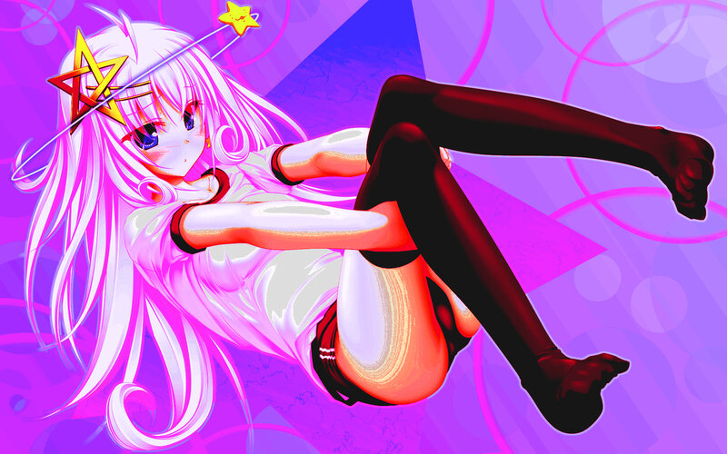 anime girl with star wand