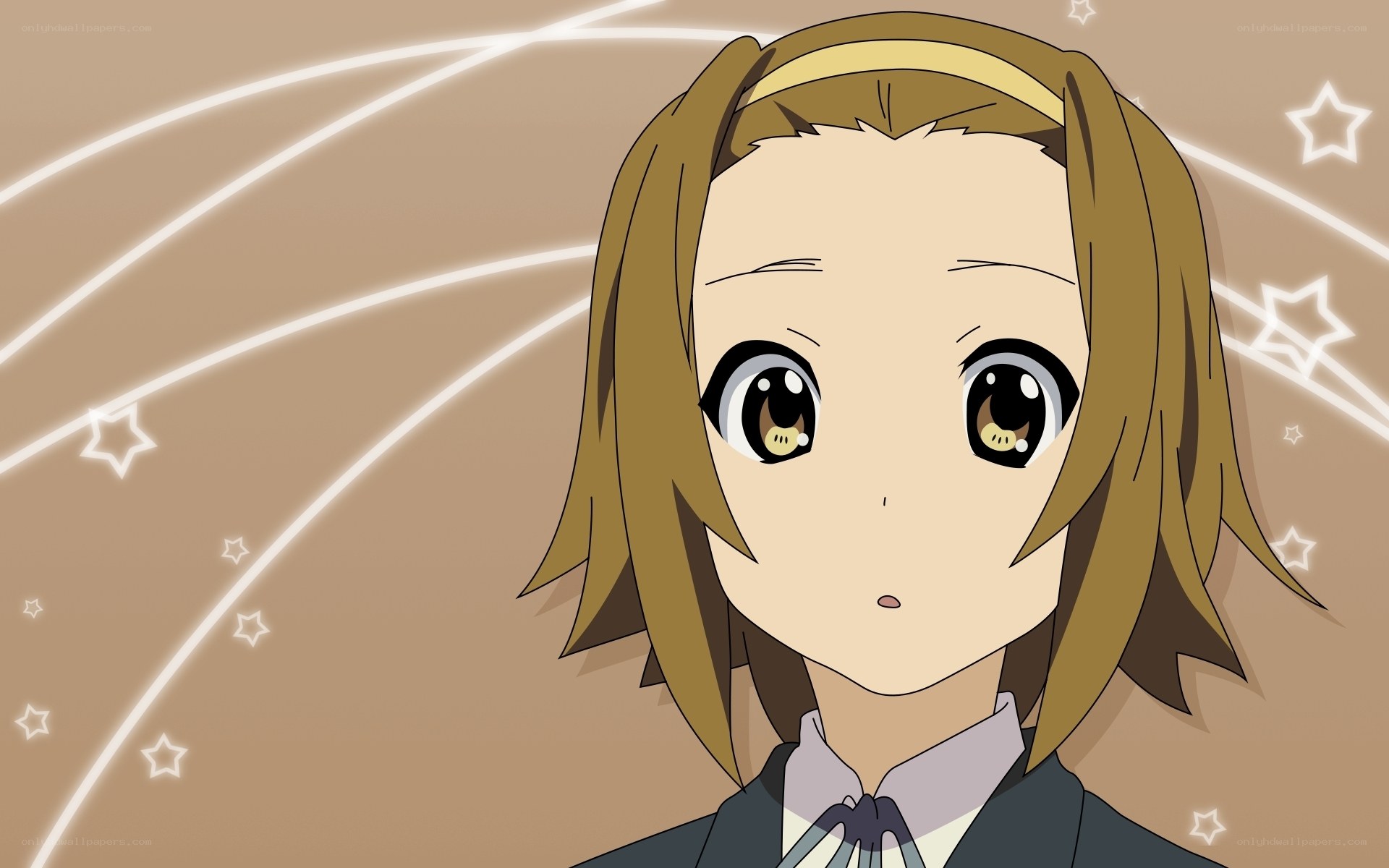 anime girl with starry background