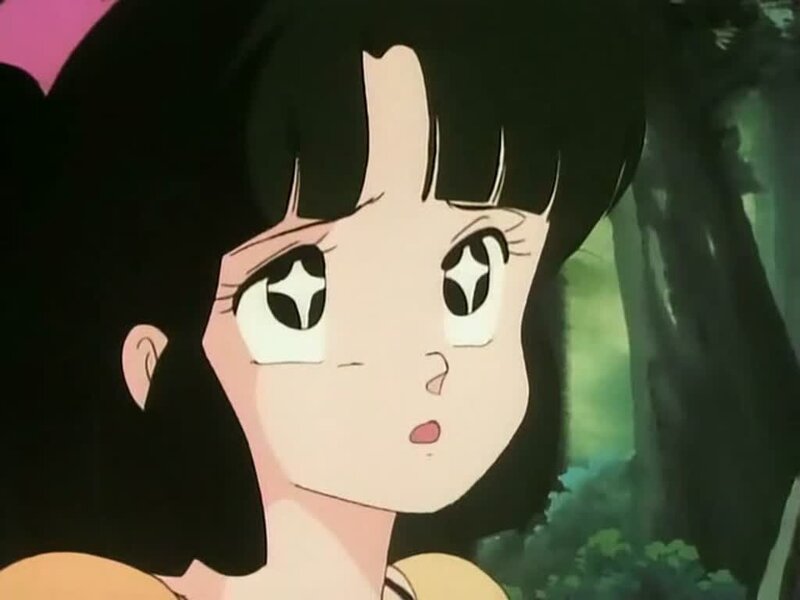 anime girl with starry eyes