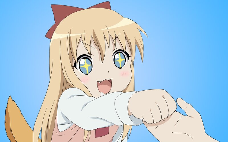 anime girl with starry eyes