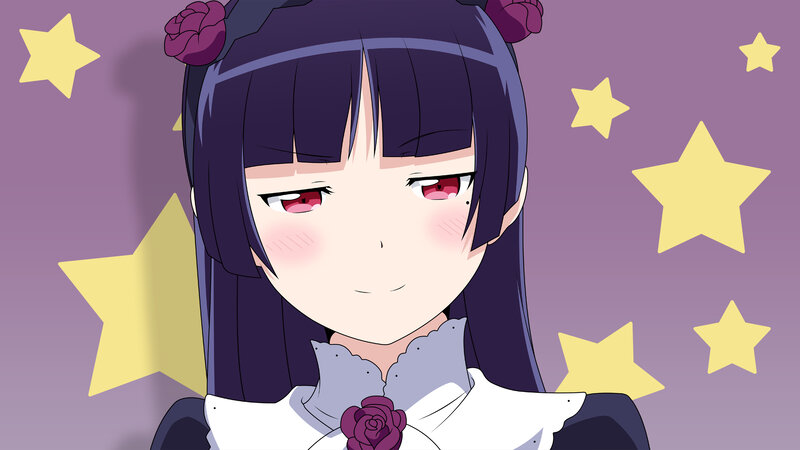 anime girl with stars