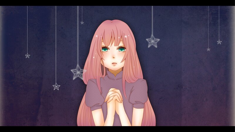 anime girl with stars