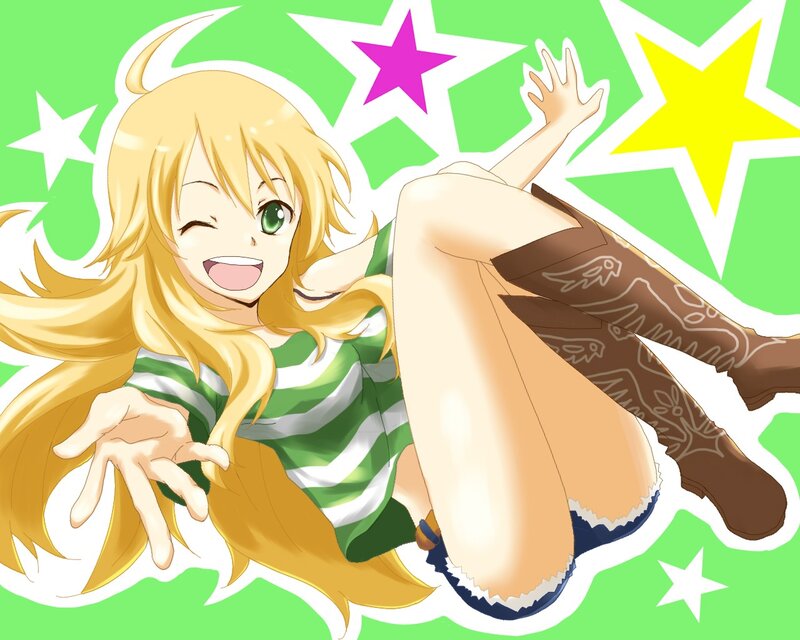 anime girl with stars