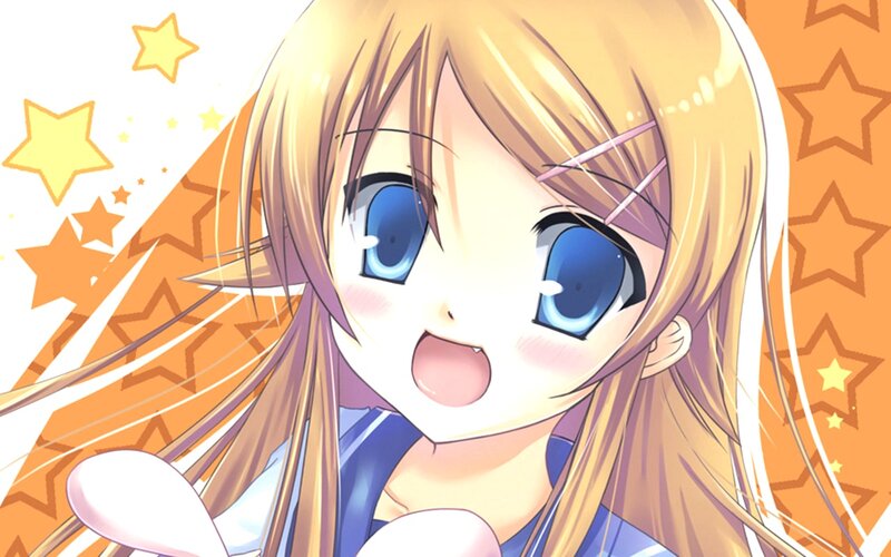 anime girl with stars