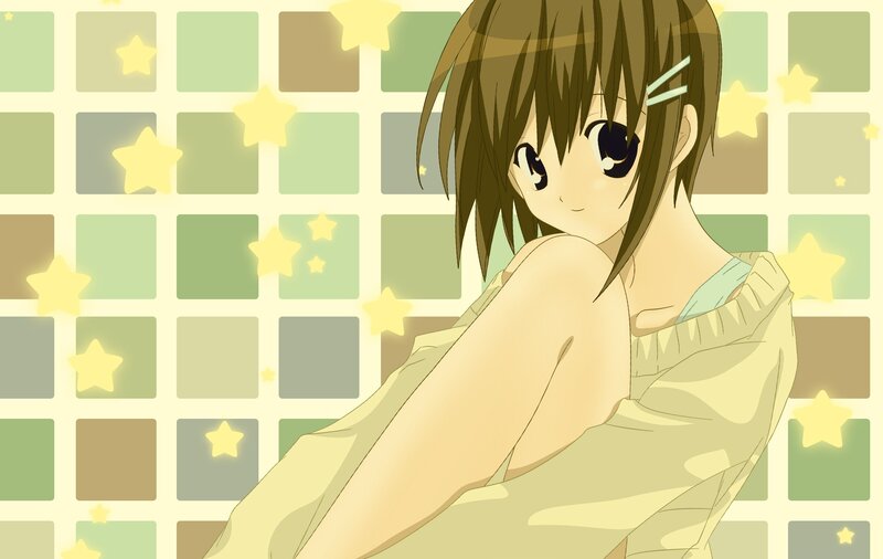 anime girl with stars