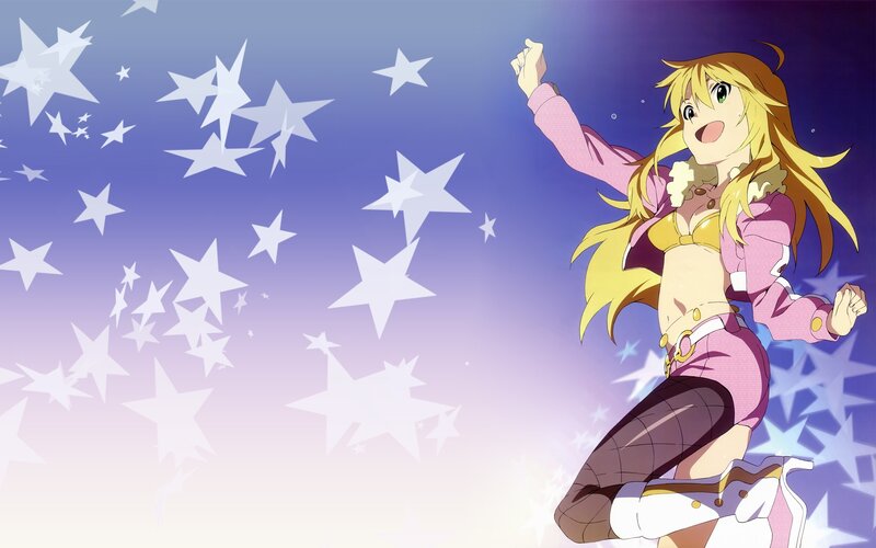 anime girl with stars