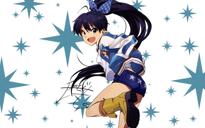 anime girl with stars