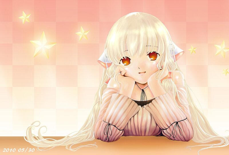 Anime girl with stars