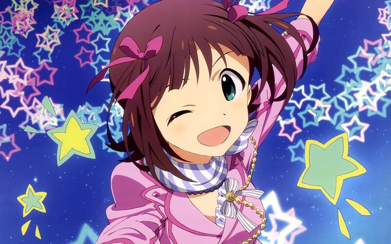 anime girl with stars
