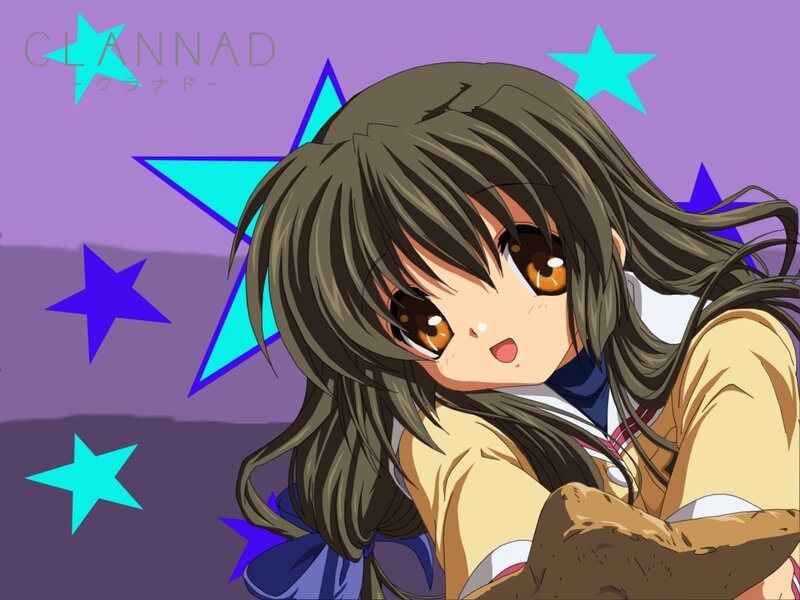 anime girl with stars
