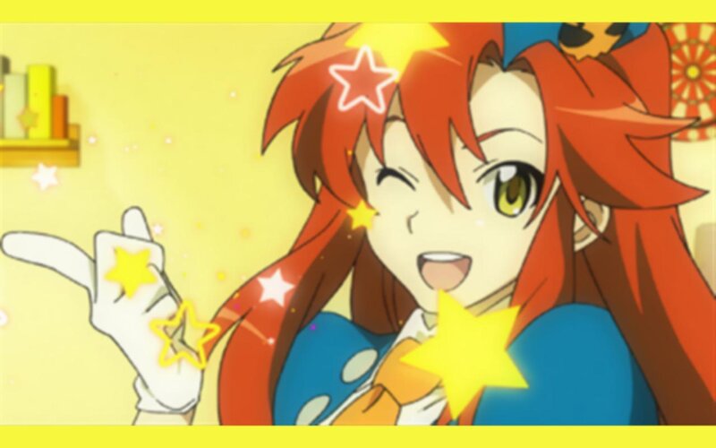 anime girl with stars