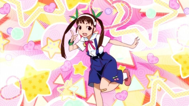 anime girl with stars and hearts