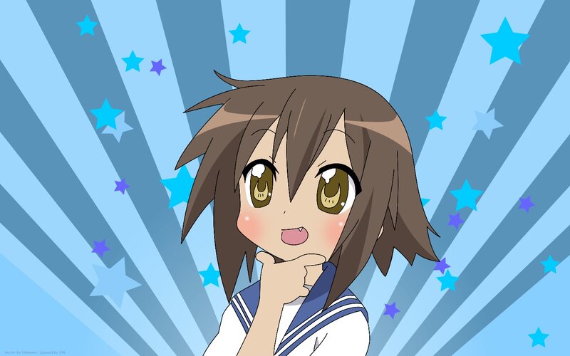 anime girl with stars background