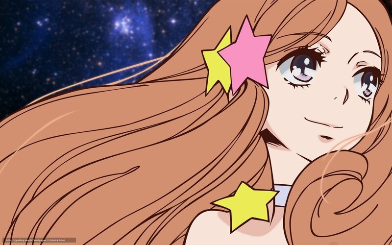 Anime Girl with Stars — Brown
