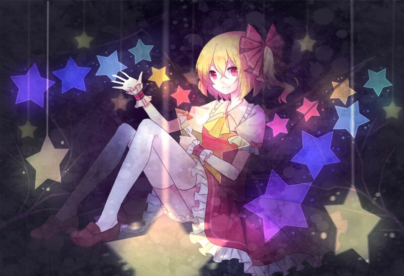 Anime Girl with Stars — Purple